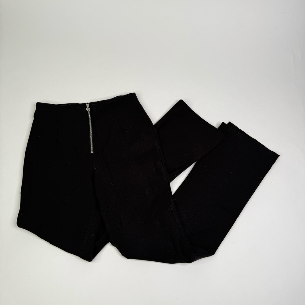 Stylish Black High Rise Pants with Zipper